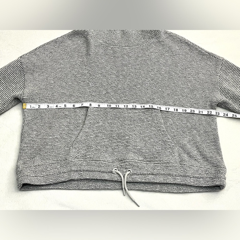 90 Degrees by Reflex Women’s Gray Cotton Blend Crop Cowl Neck Sweater XL - Picture 6 of 16